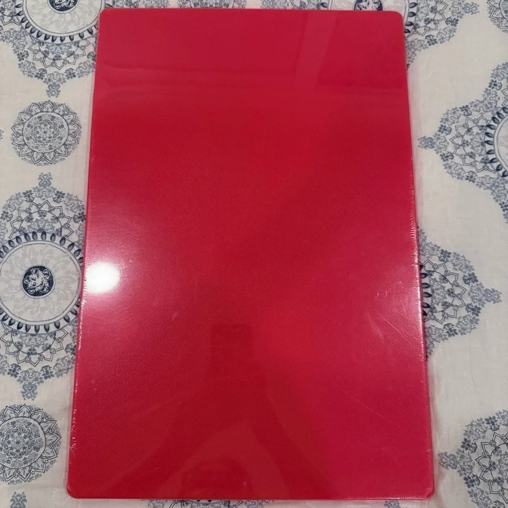 Winco CBRD-1218 Heavy Duty Red PE Cutting Board 12x18x 1/2 New